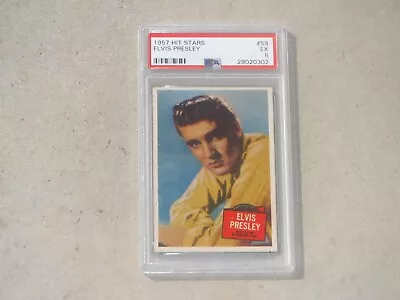 Psa Elvis Presley 1957 Hit Stars #59 Graded Card Music Movie Elvis Psa 5 • $28