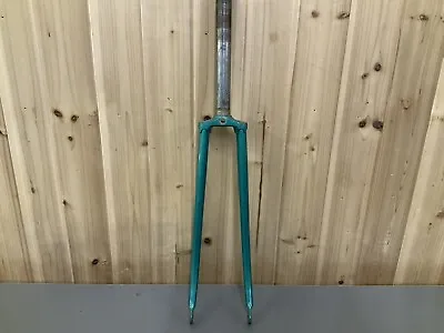 Vintage Tange Steel 1” Threaded Fork 190mm Steerer Green 700 Rim Brake  • $39.99