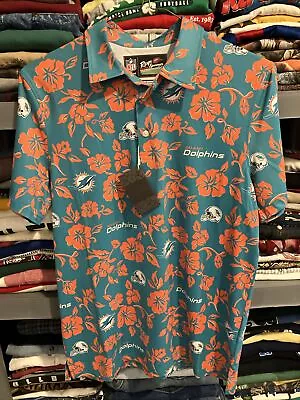 New Reyn Spooner Short Sleeve Button Up Miami Dolphins NFL Shirt Size Small • $50