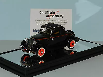 Carlectables 1/43 1933 Ford V8 Coupe Black/Red Trim MIB • $45