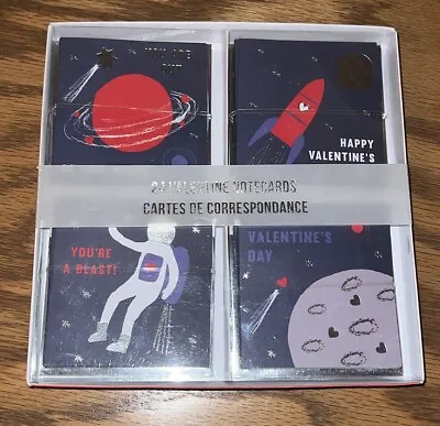 Meri Meri 24 ROCKET  SPACE  Greeting Cards “Valentine” NIB Designed England • $14.95