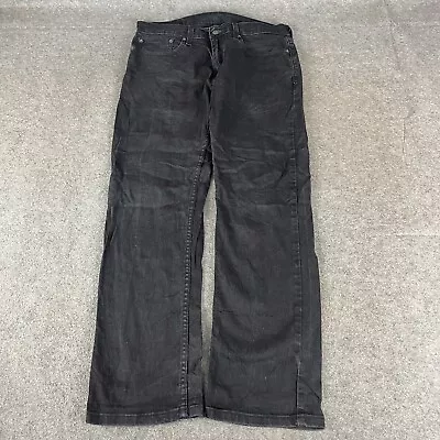 LEVIS 559 Jeans Mens 32 Black Relaxed Straight Stretch Baggy W32 L30 (19111) • £12