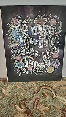 Do More Of What Makes You Happy Chalkboard 8  X 10  Print Unframed! • $10