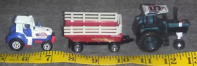 Lot Of 3 2006 MATCHBOX TRACTOR AMERICAN CONSTRUCTION Farm Trailer Maisto Tractor • $5