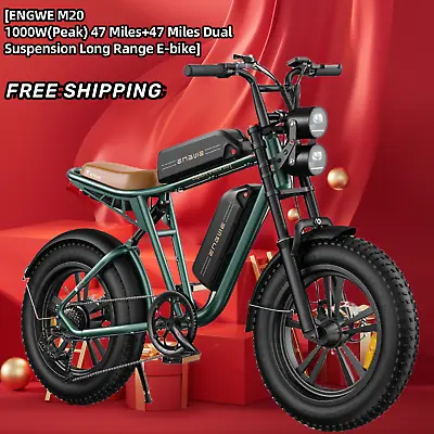 Electric Bicycles E Motorcycle 28MPH 94Mi Long Range For 48V13Ah Full Suspension • $1979