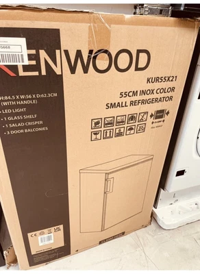 £135 • Buy KENWOOD KUR55X21 Undercounter Fridge Freezer 120L Gloss