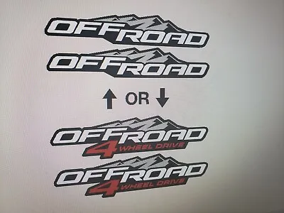 OFF ROAD Or OFF ROAD 4WD Decal Stickers Fits GMC Canyon & Other Models (PAIR) • $25