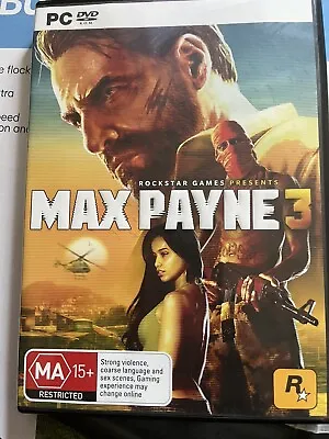 Max Payne 3 - PC Computer Game 4x Disc Game *Complete* W/ Manual  • $10