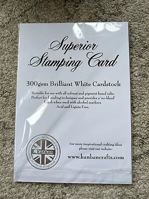 Superior White Stamping Card 10 Sheets 300 Gsm (Kanban) • £0.99