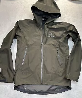 Arc'Teryx Zeta SL Hooded Jacket Men Sz Large Goretex Lightweight Olive • $249