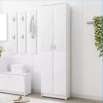 VidaXL Hallway Wardrobe White 55x25x189 Cm Engineered Wood SP • $322.67