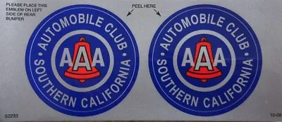 Lot Of 2 AUTOMOBILE CLUB OF SOUTHERN CALIFORNIA AAA BUMPER STICKERS 3  • $8