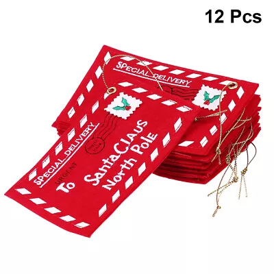  12 Pcs Santa Wishing Letter Bag Goodie Bags Christmas Candy Gift • £6.12