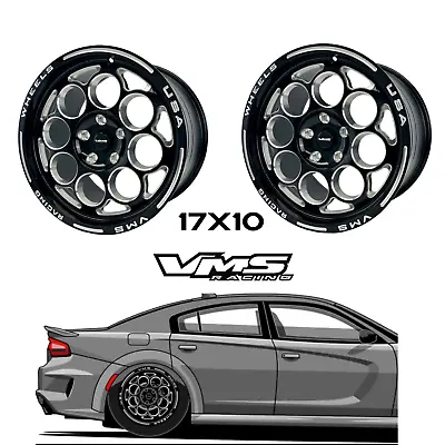 2 Vms Racing Modulo Drag Pack Race Rims Wheels Rear 17x10 For Dodge Challenger • $569.88