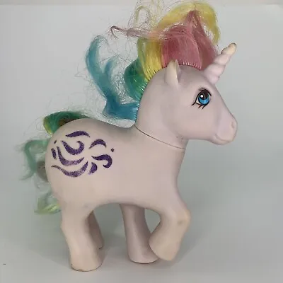 My Little Pony Vintage 1983 Windy G1 Hasbro Unicorn Rainbow Hair Glitter Swirl • $18.21