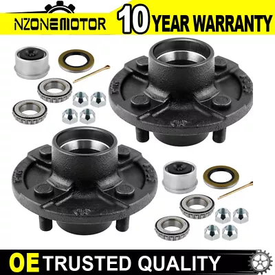 Set Of 2 Trailer Axle Kits With 4 On 4  Bolt Idler Hub For 2000LBS Axle • $49.18