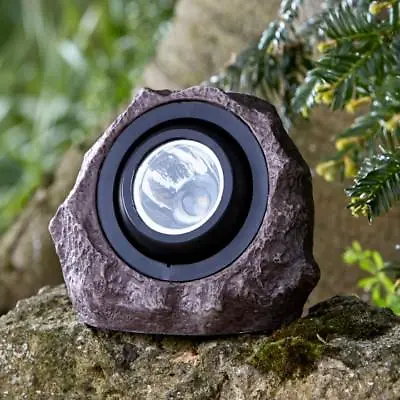 Jumbo Rock Light Solar Powered Super Bright 15 Lumen Garden Security Lighting • £12.95