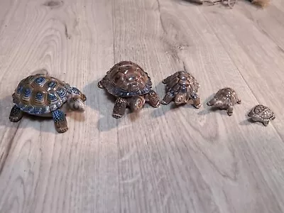 Wade 1970’s Tortoise Family Of 5. Large Two Are Also Trinket Boxes  • £25