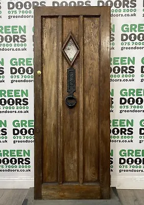 SOLID OAK FRONT DOOR HARDWOOD USED BESPOKE EXTERNAL EXTERIOR RECLAIMED 1930s OLD • £549.95