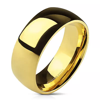 3mm - 8mm Wide 14k Gold Plated Classic Comfort Fit Wedding Ring Band Size 4.5-14 • $9.68