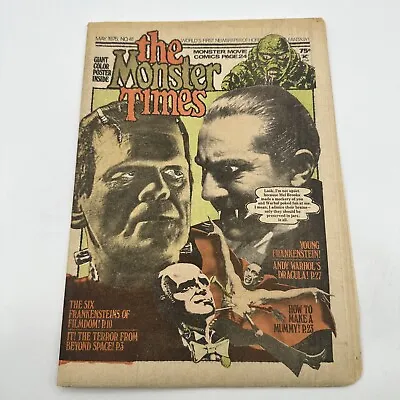 The Monster Times Magazine Newspaper Vol. #1 Issue #41 MAY 1975 Frankenstein • $25