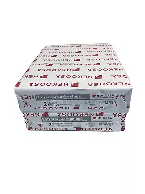 NEKOOSA UNIVERSALCARBONLESS 2-PART PAPER 8.5x11CANARY/WHITE 1000 SHEETS NEW! • $67