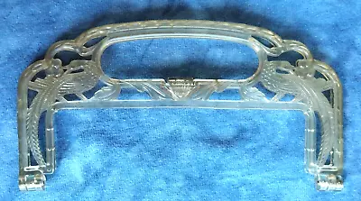 Vintage Antique Clear Plastic Celluloid Purse Frame Birds Of Paradise • $25.29