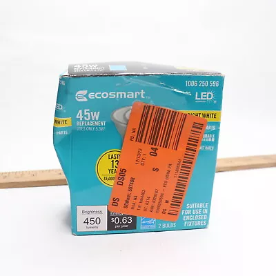 (2-Pk) Ecosmart Dimmable Flood LED Light Bulb Bright White 3000K 45W Equivalent  • $3.99