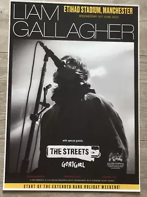 Liam Gallagher — Manchester 2022 Music Show Tour Memorabilia Concert Gig Poster. • £9.95