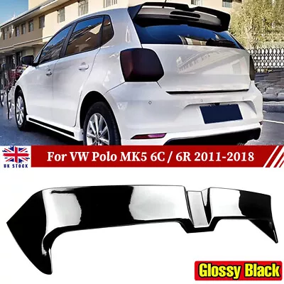 Rear Roof Boot Spoiler Oettinger Style For VW Polo MK5 6R 6C 2009-17 Gloss Black • £58.96