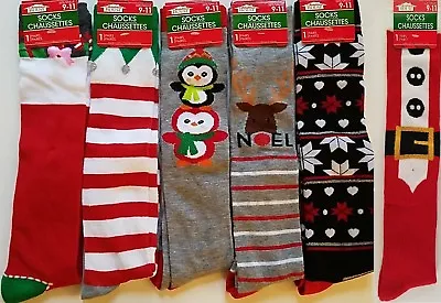 Christmas Knee Socks Unisex Size 9 To 11 One Pair/Pk SELECT: Design • $2.99