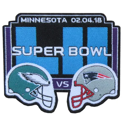 $7.99 • Buy Philadelphia Eagles New England Patriots Football Helmet Super Bowl 52 LII Patch