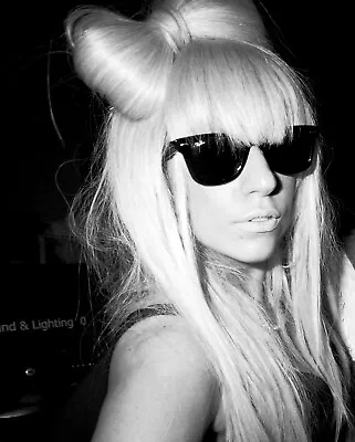 Lady Gaga Large Dark Glasses 8x10 Picture Celebrity Print • £3.79