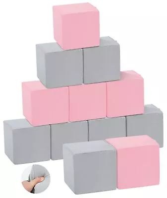 TRENDBOX 12 Pcs Toddler Foam Blocks 5.5inch Soft Foam Cubes Blocks With Deta... • $74.09