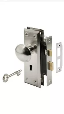 Prime-Line E 2330 Mortise Keyed Lock Set With Satin Nickel Knob – Perfect For • $28.70