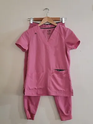 Koi Scrubs Next Gen Pink Uniform Scrub Set Jogger Pant 740p Top 1019 XXS  • $29