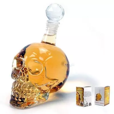 350-1000ml Decanter Crystal Skull Head Vodka Whiskey Wine Glass Wine Bottle • $24.99