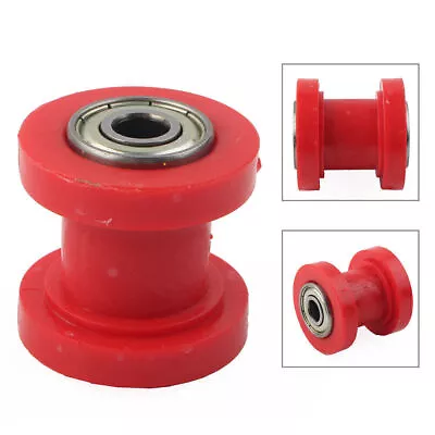 For Dirt Pit Motorcycle 8mm Red Chain Roller Slider Tensioner Guide Pulley • £7.10