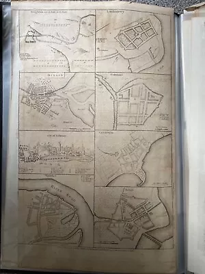 Antique Map Of Principle Towns Harbours And Forts In Ireland 17th-18th Century. • £139.99