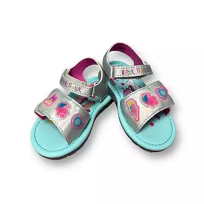 My Little Pony Toddler Girl Size 7 Blue Metallic Light-Up Sandals • $6.99