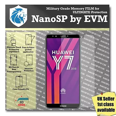 NanoSP Huawei Y7 Prime (2018) TPU Screen Protector FILM Hydrogel COVER • £3.99