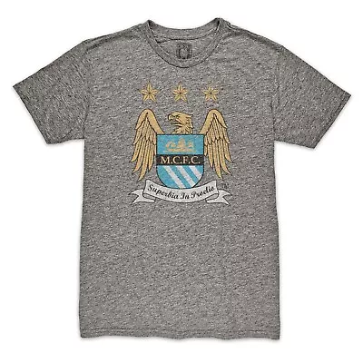 Manchester City RETRO Premium Vintage Triblend Slub T-Shirt Grey - 1863FC • $29.99