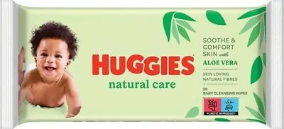 Huggies Natural Care Baby 56 Wipes With Aloe Vera • £4.23