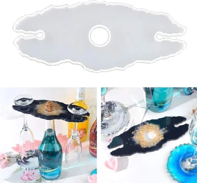 £2.99 • Buy Silicone Wine Glass Holder Rack Resin Casting Mold Epoxy Making Coaster Mould 