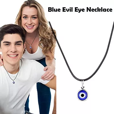 $2.31 • Buy Turkish Hamsa Blue Evil Eye Lucky Pendant Necklace Charm Women Men Jewelry Gift