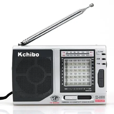£8 • Buy KCHIBO KK-9803 Portable AM/FM/SW 1-8 Mono Radio Receiver 