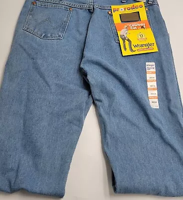 Vintage Pro Rodeo Wrangler Cowboy Boot Cut Jeans 36 X 36 Rigid Denim New Old Stk • $27.59