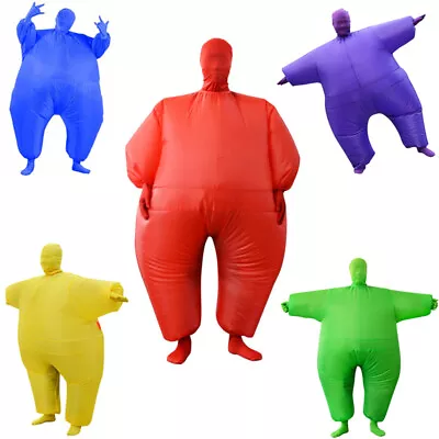 Blow Up Fancy Dress Costume Adult Inflatable Suit Fat Suit Costume Fat Chub Sumo • £23.88