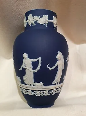 Tunstall Jasperware Vase With Neoclassical And Grapevive Decoration • £95