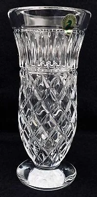 Waterford Crystal Marlene Pattern 8  Hand Crafted Cross & Wedge Cut Footed Vase • $60